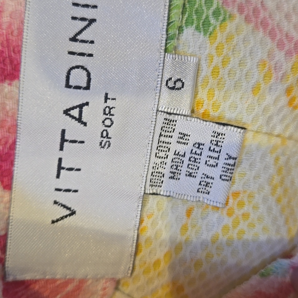 Vittadini Sport 100% Cotton Multi-Colored Floral Pastel Print Pencil Skirt - Picture 3 of 9